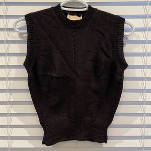 Dark Brown Tight Sweater Vest